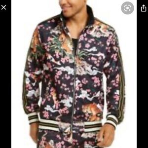 Reason NYC tiger cherry blossom print jacket sz M